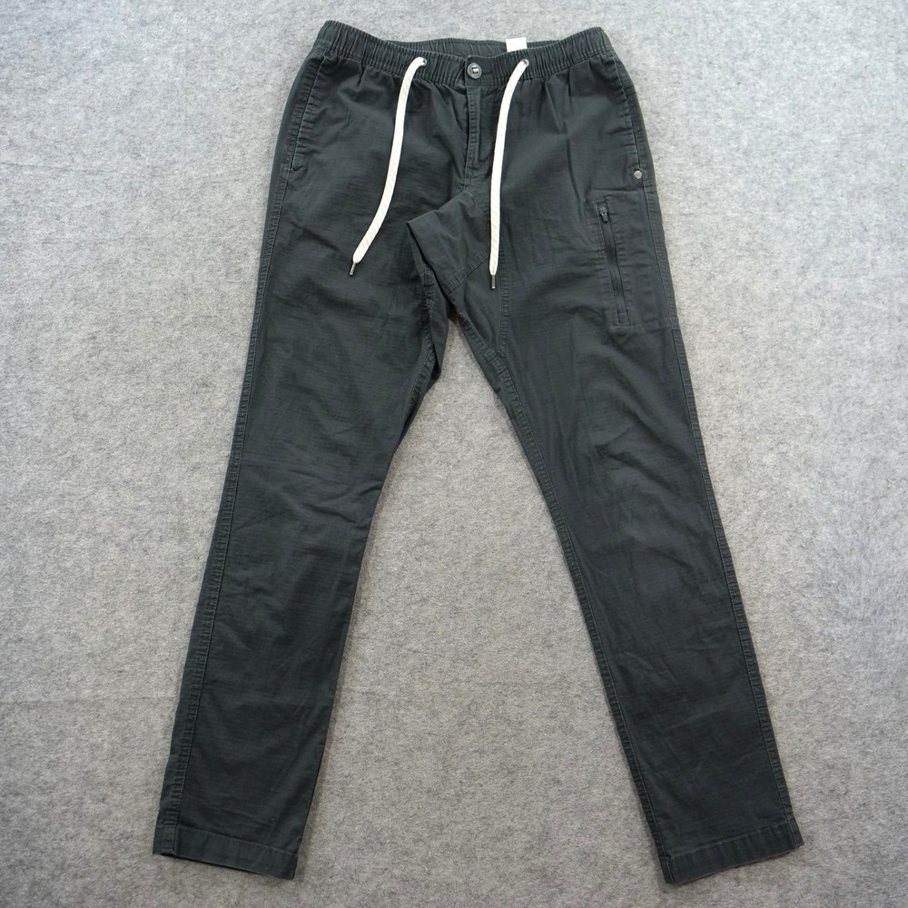 Vuori Pants MensMedium Gray Ripstop Climber Drawstring Elastic Waist Gorpcore